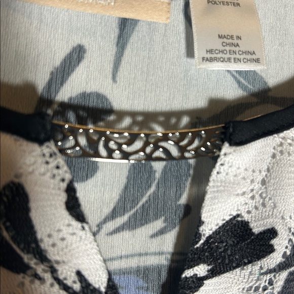 ALFRED DUNNER Tropical Cruise Vacation Spring Summer Cool Oversized Floral Top - Picture 7 of 14